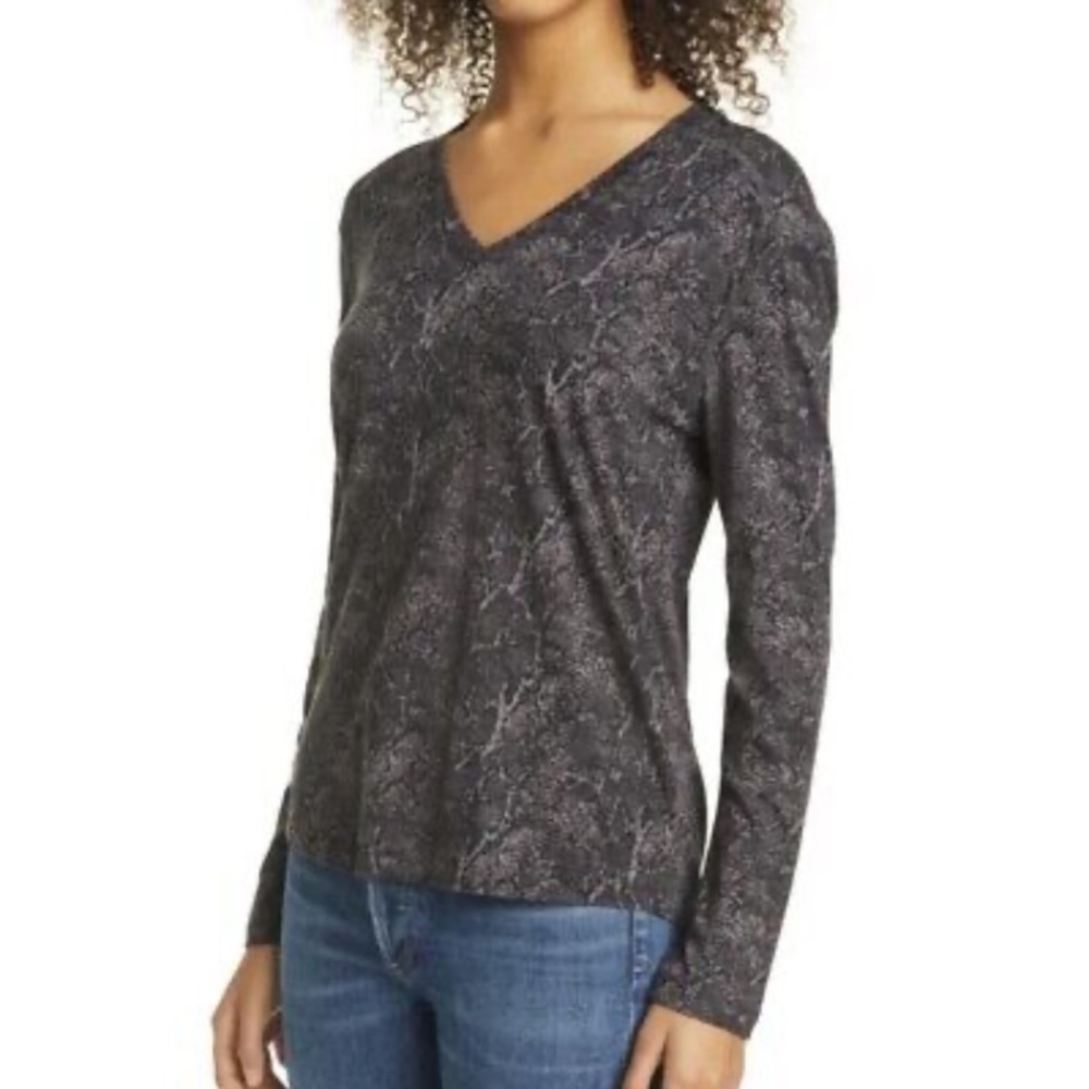 Rails Snake Print Long Sleeve Tee - image 1